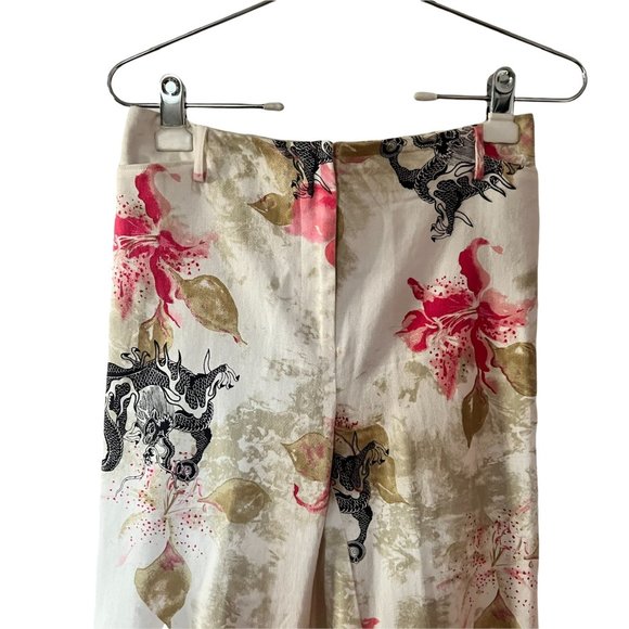 Simon Chang Printed Cotton Pant Suit S - Picture 4 of 11